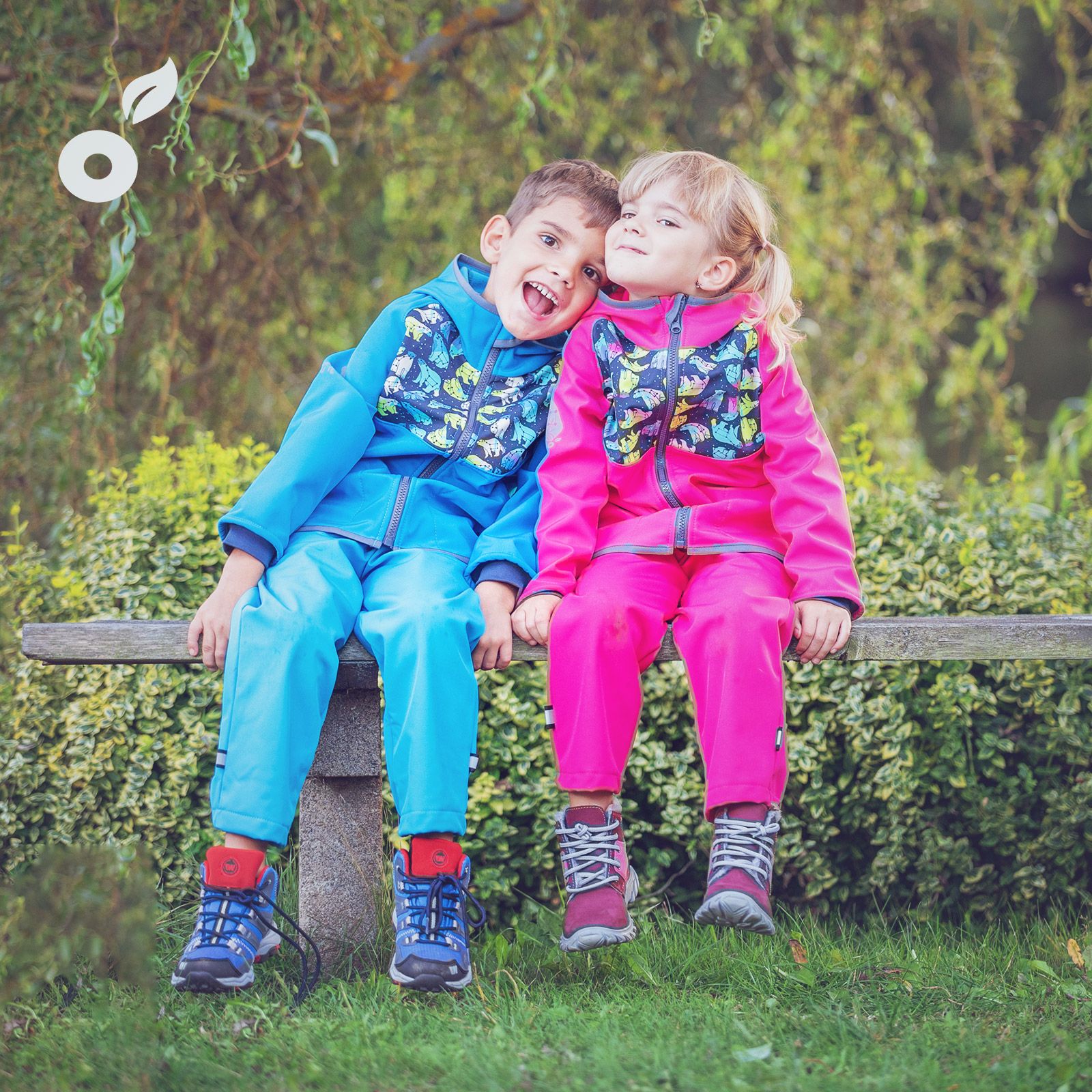 unuo Batolecí softshellové kalhoty bez zateplení Fuchsiové + reflexní obrázek Evžen (Softshell toddler trousers, no insulation, fuchsia) Velikost (Size): 98/104 SLIM - obrázek 2