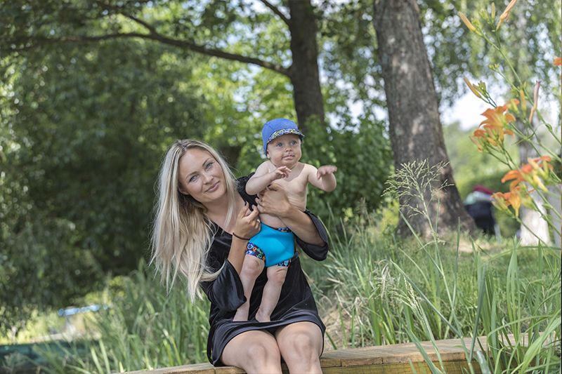 Unuo, neoprenové kojenecké plavky, Mini trojúhelníčky kluk Velikost: XS - obrázek 3