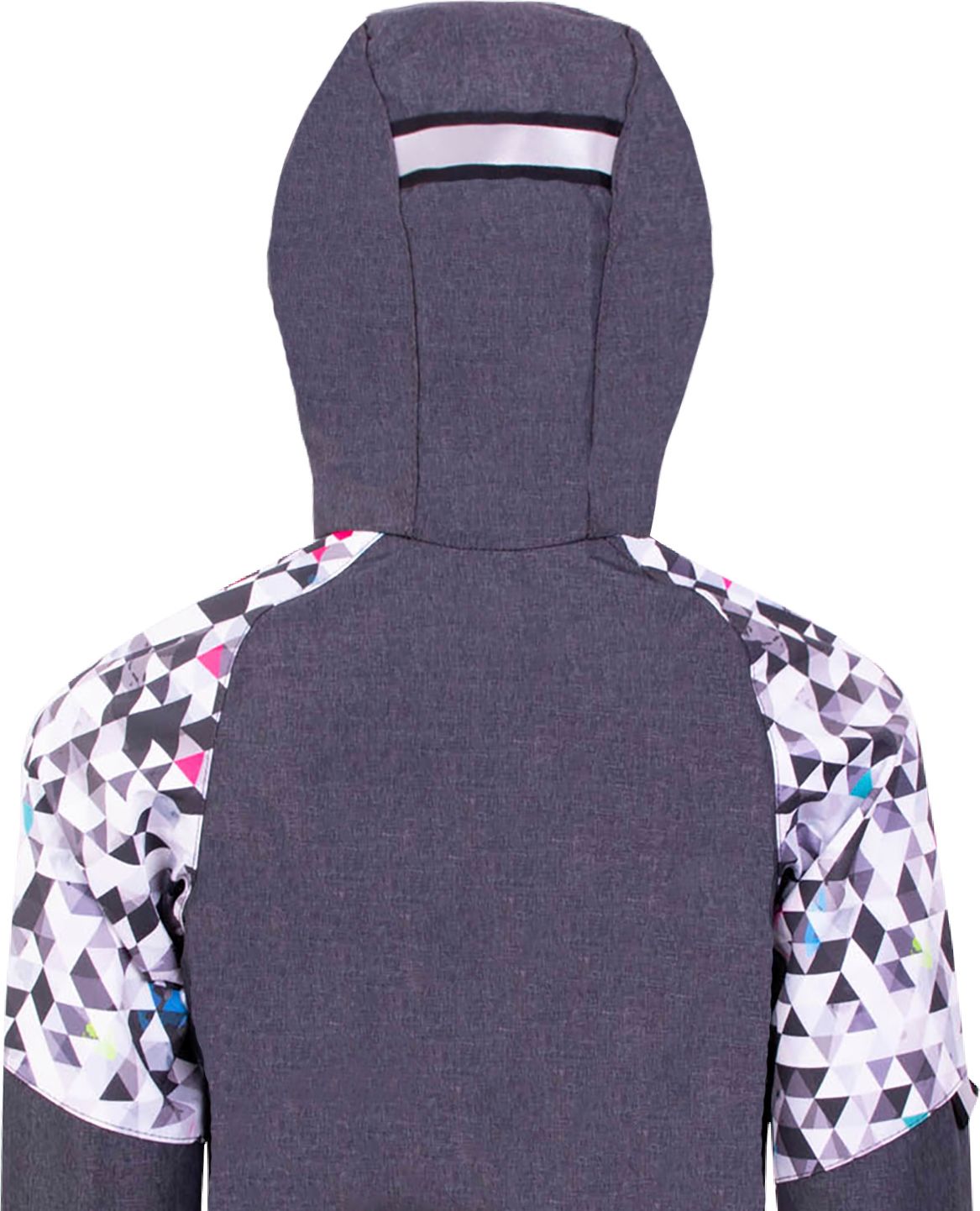 Unuo, Softshellová bunda bez zateplení Street, Tm. růžová malinová, Květinky, (softshell jacket Street, no insulation, flowers, raspberry) Velikost (Size): 134/140 - obrázek 6