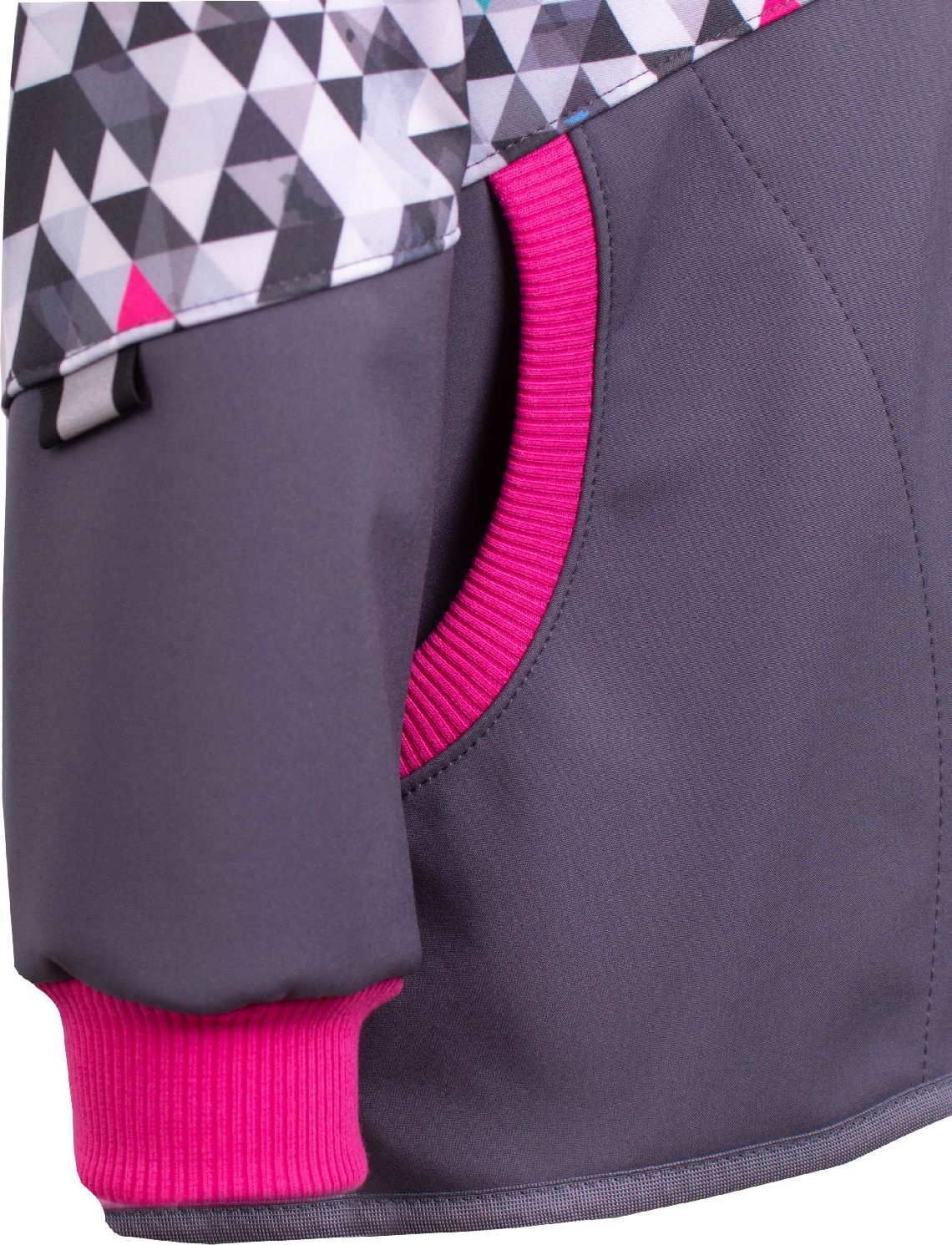 Unuo, Softshellová bunda s fleecem Street, Tm. šedá, Metricon kluk (fleece softshell jacket Street, dark grey, metricon boy) Velikost (Size): 146/152 - obrázek 5