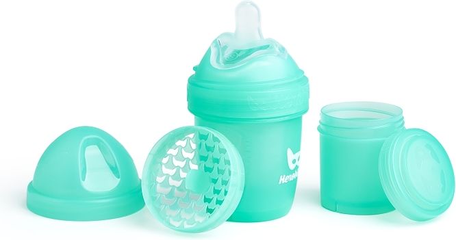 Herobility HeroBottle Antikoliková kojenecká láhev 140ml, tyrkysová - obrázek 1