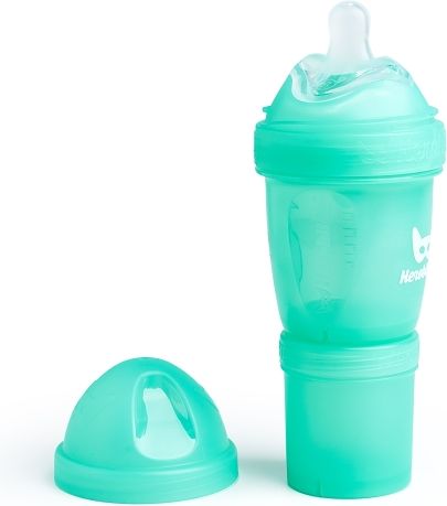 Herobility HeroBottle Antikoliková kojenecká láhev 140ml, tyrkysová - obrázek 2