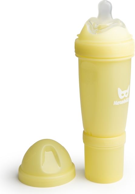 Herobility HeroBottle Antikoliková kojenecká láhev 240 ml, žlutá - obrázek 2