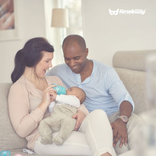Herobility HeroBottle Antikoliková kojenecká láhev 240 ml, žlutá - obrázek 5