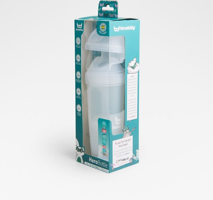 Herobility HeroBottle Antikoliková kojenecká láhev 340 ml, černá - obrázek 4