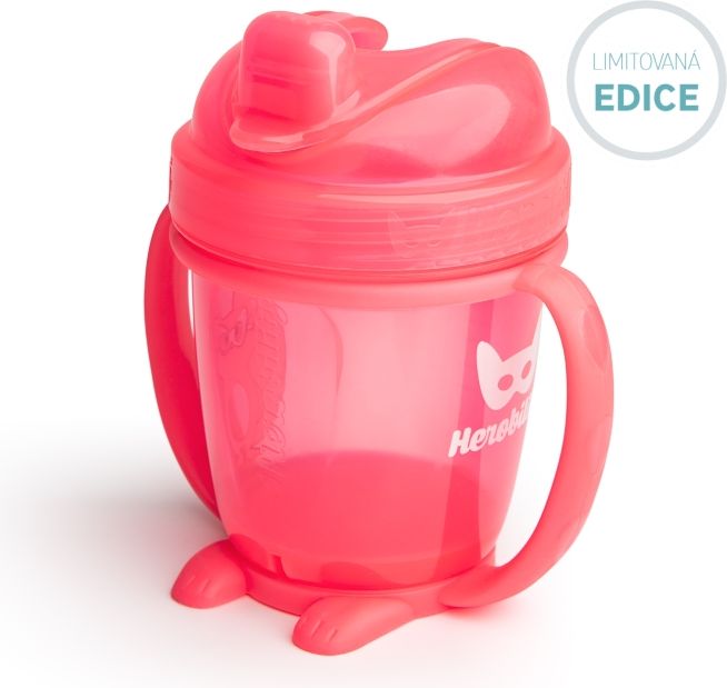 Herobility HeroSippy Netekoucí hrneček 140 ml, korálový - obrázek 1