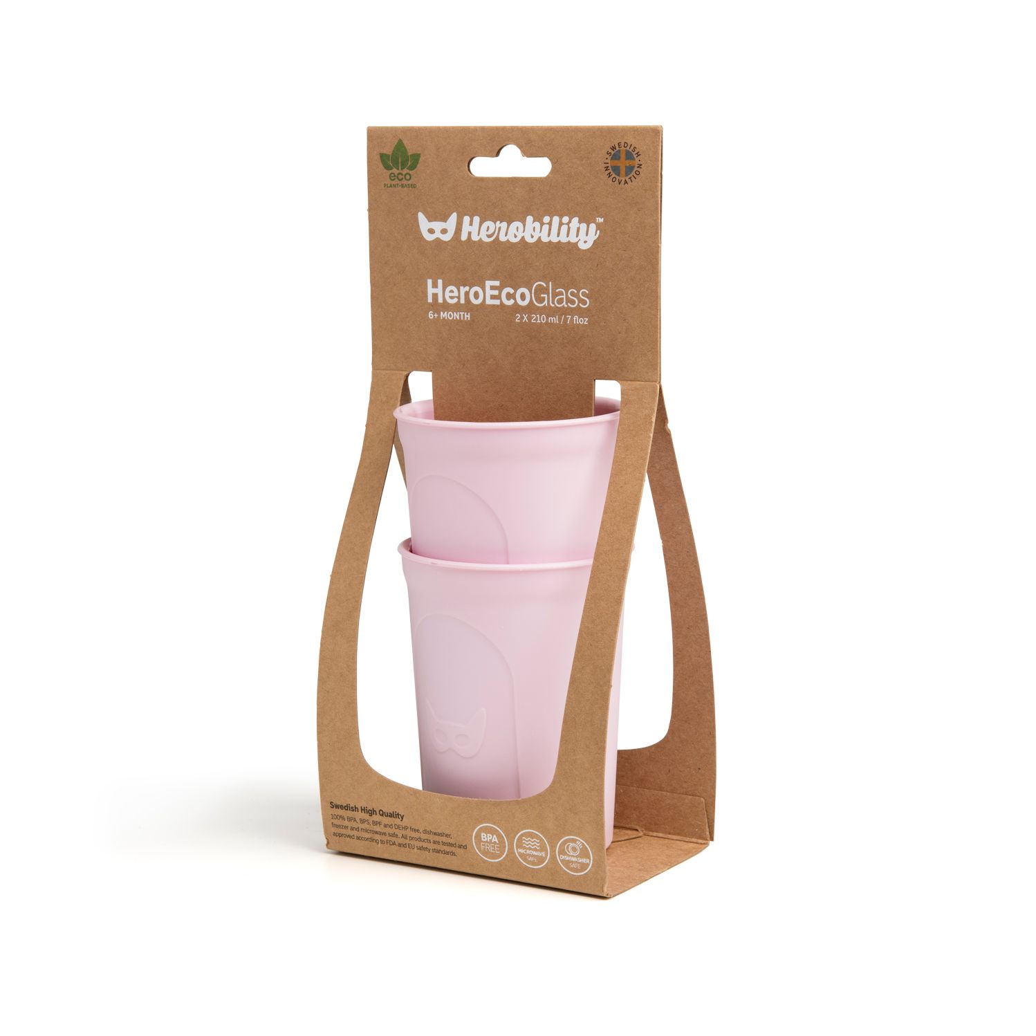 Herobility Kelímek Eco růžový 2ks - obrázek 2