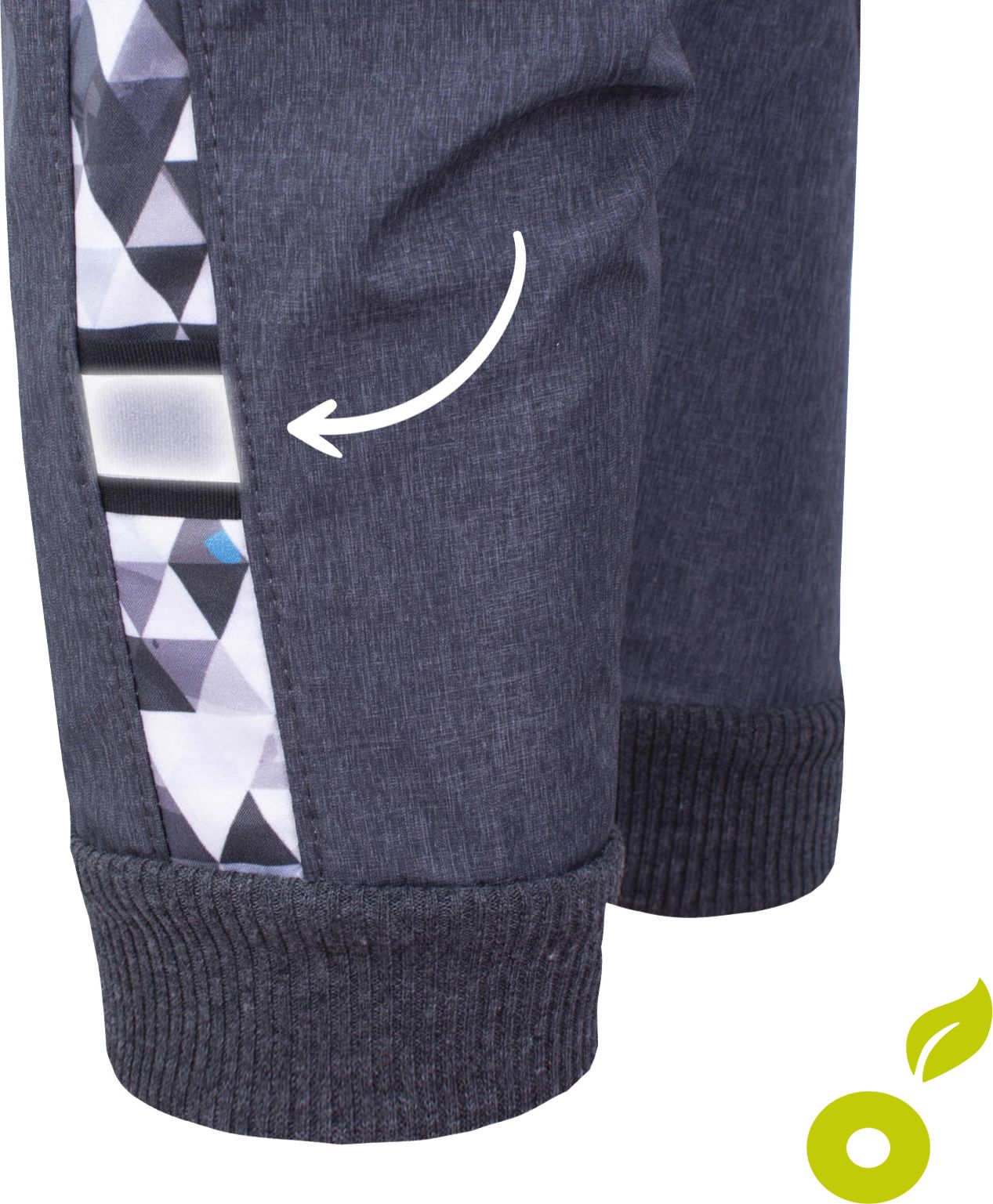 Unuo, Softshellové kalhoty s fleecem Street, Tm. šedá, Metricon holka (Unuo Softshell kids trousers printed) Velikost (Size): 146/152 - obrázek 2