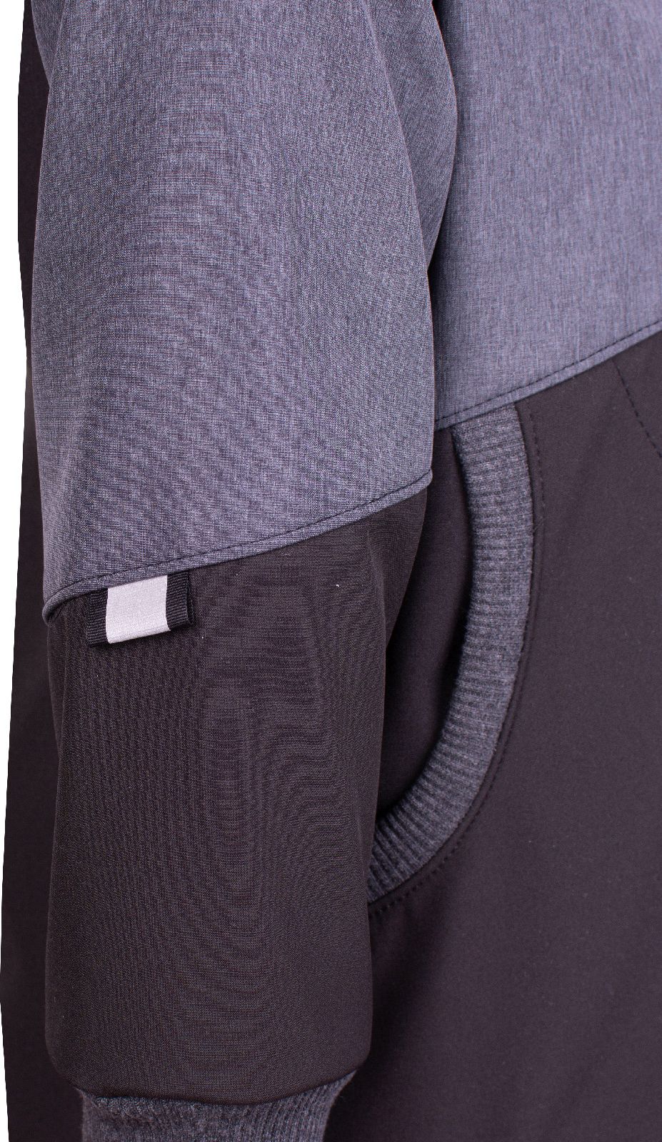 Unuo Softshellová bunda s fleecem Street DUO, Černá, Žíhaná antracitová ( Unuo softshell jacket) Velikost (Size): 146/152 - obrázek 5