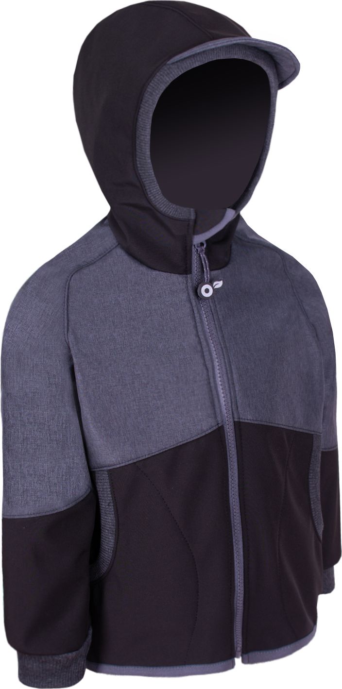 Unuo Softshellová bunda s fleecem Street DUO, Černá, Žíhaná antracitová ( Unuo softshell jacket) Velikost (Size): 146/152 - obrázek 1