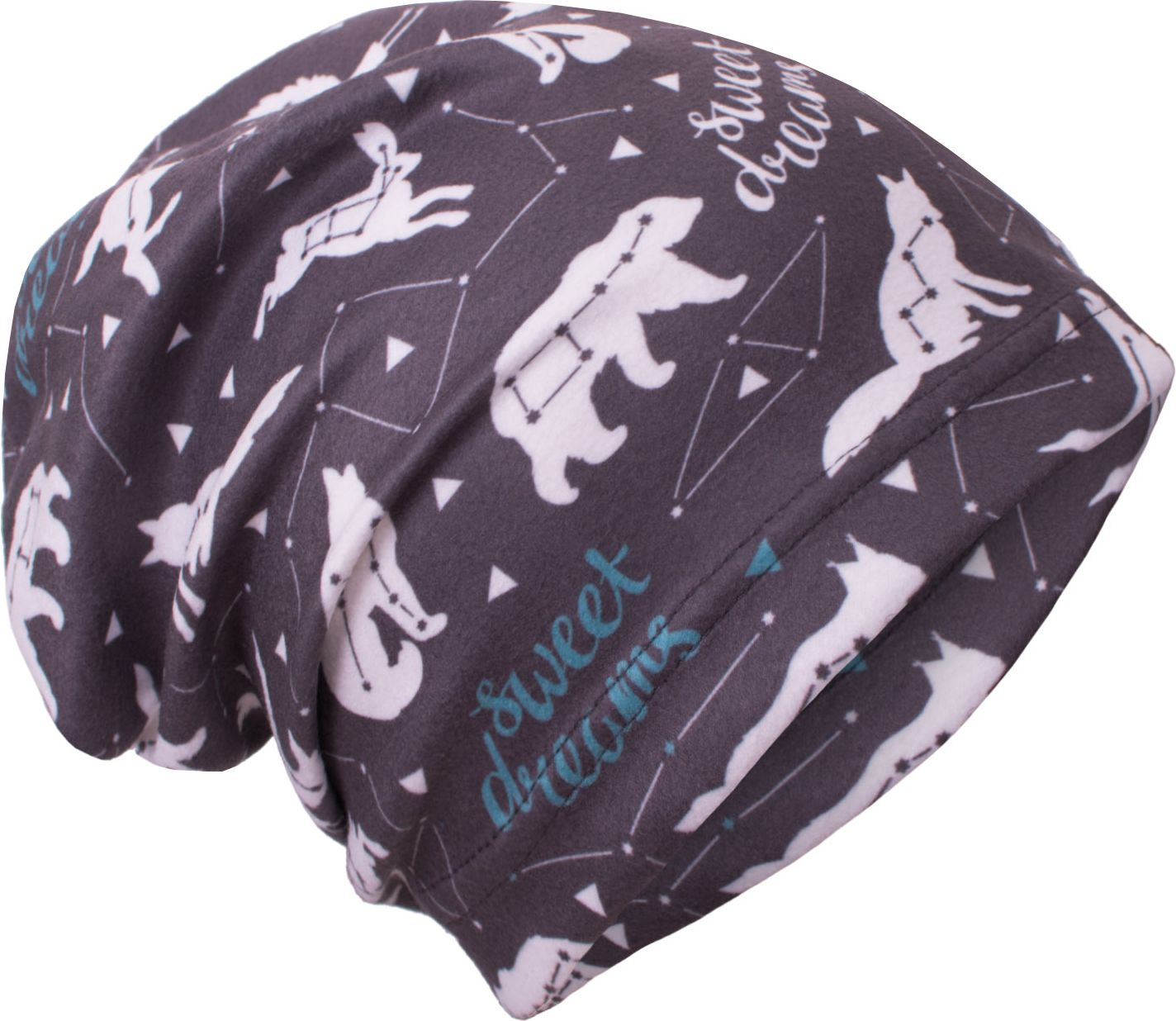 unuo fleecová čepice Sweet dreams, smaragd (Fleece cap, sweet dreams, emerald) Velikost (Size): XS (42 - 44 cm) - obrázek 1