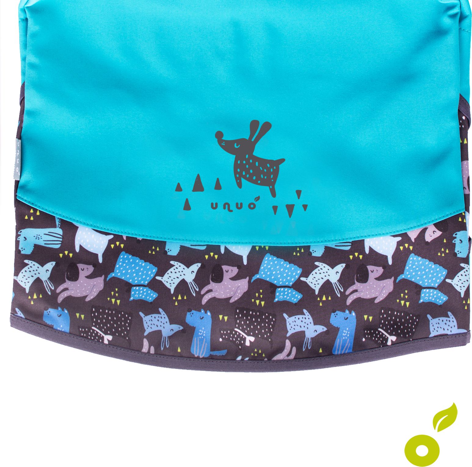 Unuo, Softshellová bunda s fleecem,  Smaragdová, Pejsci ( Unuo softshell jacket printed) Velikost (Size): 98/104 - obrázek 2