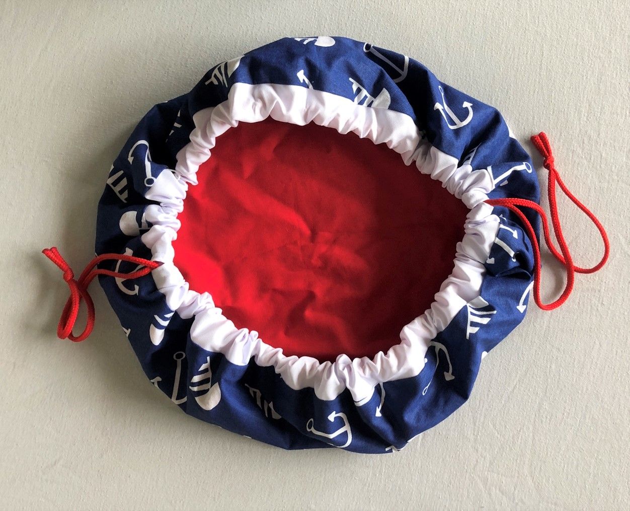 ECObabynz Vak na hračky námořník červená průměr 46cm - obrázek 1