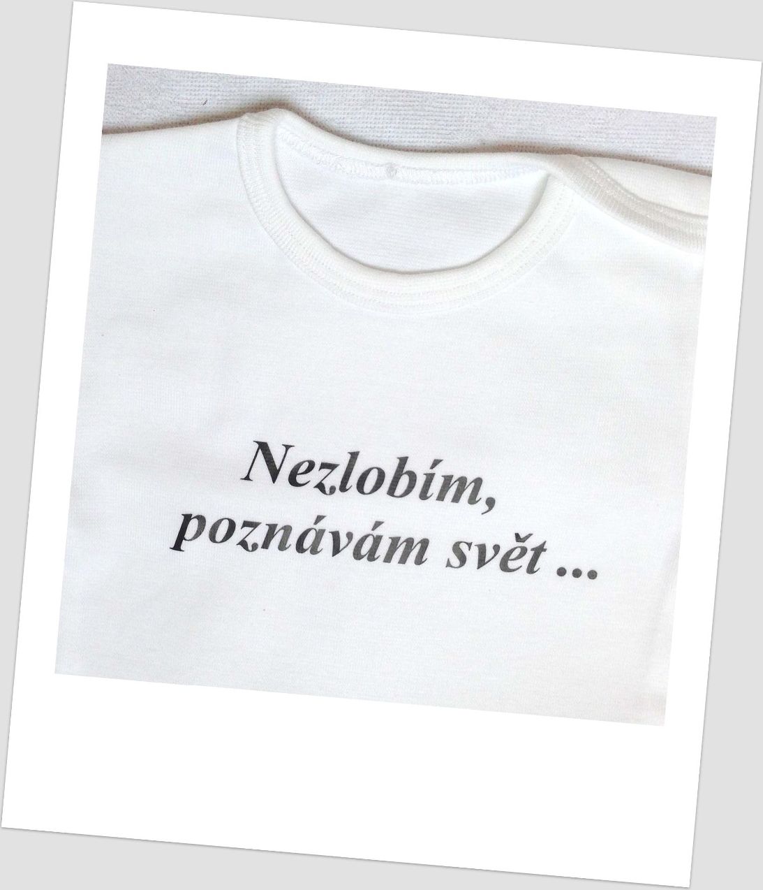 ECObabynz "Nezlobím, poznávám svět" bílé / vel.68 - obrázek 1