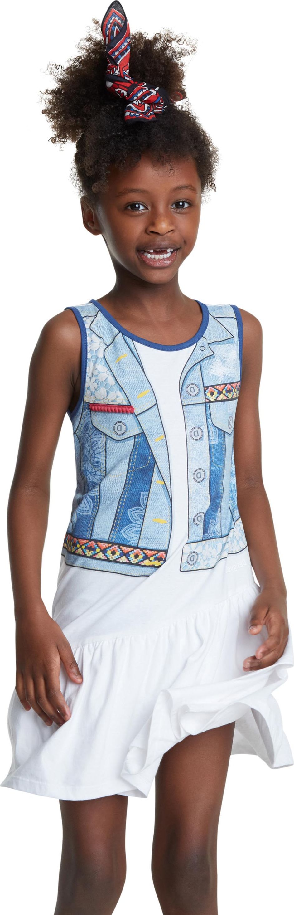 Desigual bílé dívčí šaty Vest Nogales - 9/10 - obrázek 1