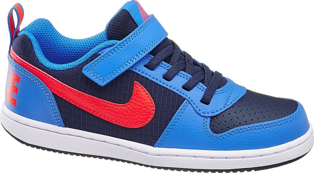 Deichmann - NIKE Modré tenisky na suchý zip Nike Court Borough Low 34 modrá - obrázek 1