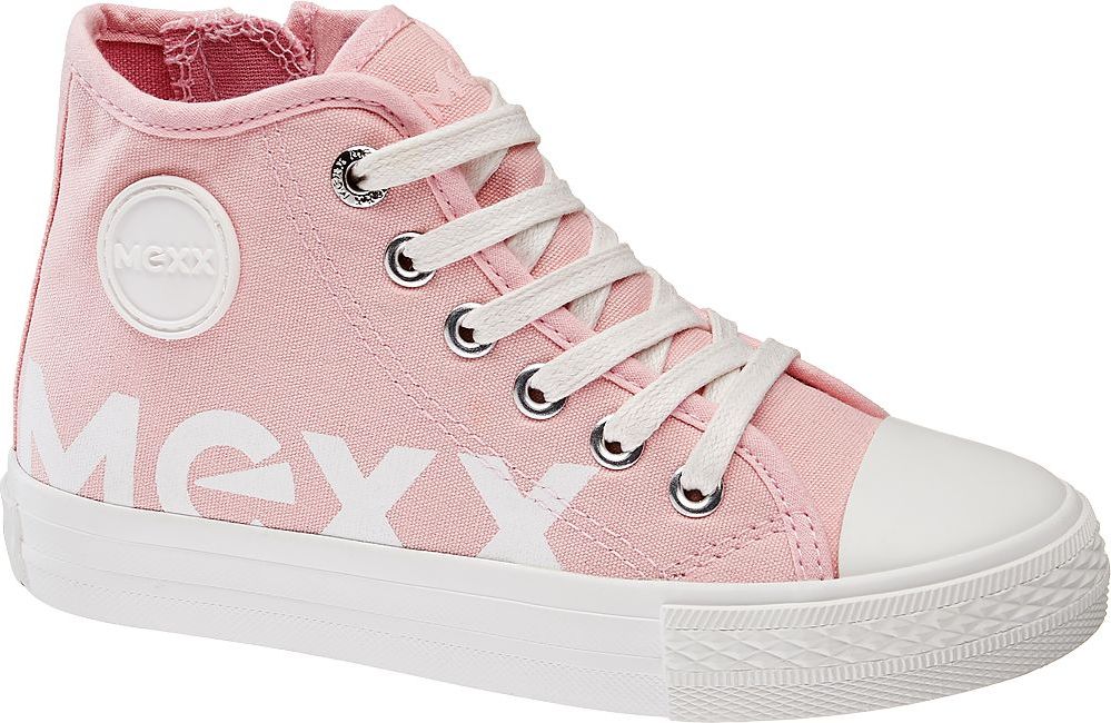 Deichmann - MEXX Růžové kotníkové plátěné tenisky Mexx 28 světle růžová - obrázek 1