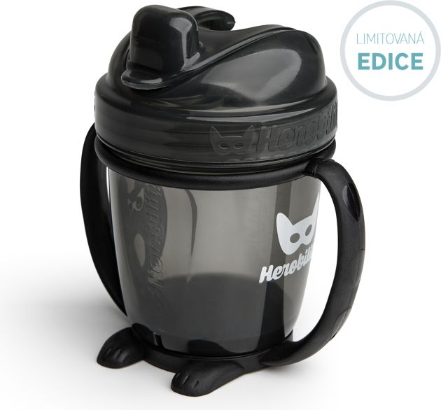 Herobility HeroSippy Netekoucí hrneček 140 ml, černý - obrázek 1