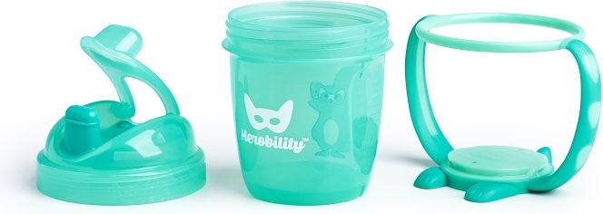Herobility HeroSippy Netekoucí hrneček 140 ml, tyrkysový - obrázek 2