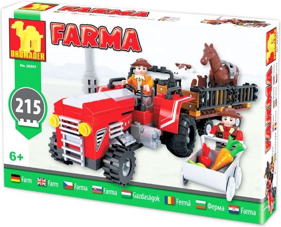 Dromader Stavebnice Farma Traktor 215 dílů - obrázek 1