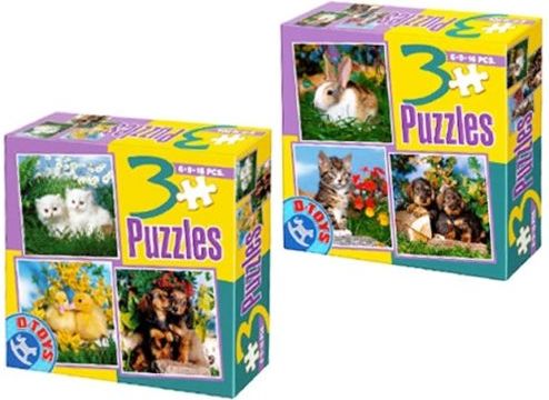 CreativeToys Puzzle zuzzle zvířátka 3 v 1 - obrázek 1