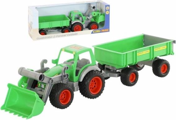 Wader Traktor farmář s lopatou a přívěsem - obrázek 1