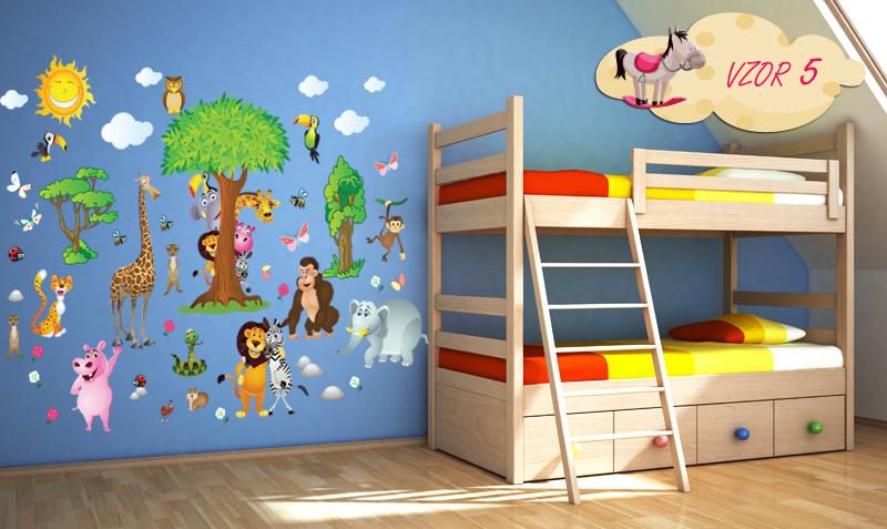 Samolepka Happy Dreams Kamarádi z džungle 100 x 200 - obrázek 1