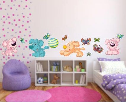 Samolepka Happy Dreams Roztomilí pejsci 130x70 - obrázek 1