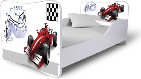 Dětská postel Adam Bílá formule F1 140x70 - obrázek 1