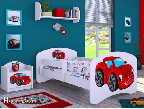 Dětská postel Happy Babies se zábranou Bílá Bugina 140x70 - obrázek 1