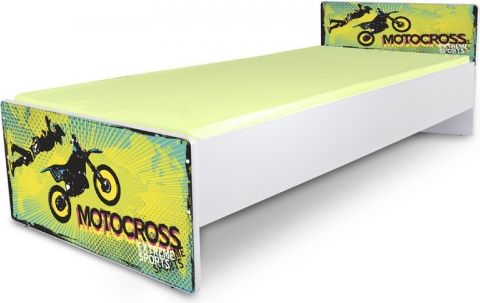 Postel pro mládež 180x80cm motocross žlutá - obrázek 1