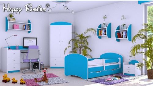 Dětská postel Happy Babies se zábranou Akvarijní 140x70 - obrázek 1
