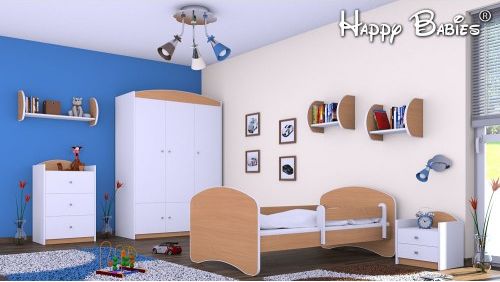 Dětská postel Happy Babies  se zábranou Buk 140x70 - obrázek 1