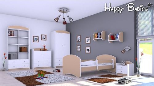 Dětská postel Happy Babies se zábranou Kapučíno 140x70 - obrázek 1
