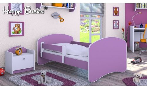 Dětská postel Happy Babies se zábranou Fialová 140x70 - obrázek 1