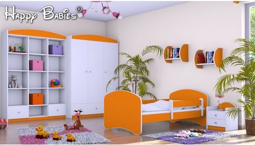 Dětská postel Happy Babies se zábranou Pomerančová 140x70 - obrázek 1