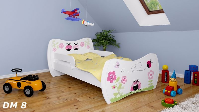 Dětská postel Dream Bílá vzor 08 140x70 - obrázek 1