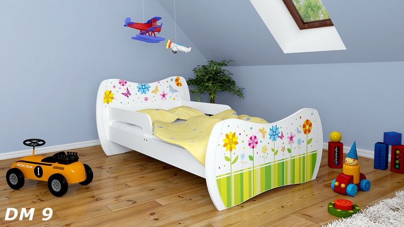 Dětská postel Dream Bílá vzor 09 140x70 - obrázek 1