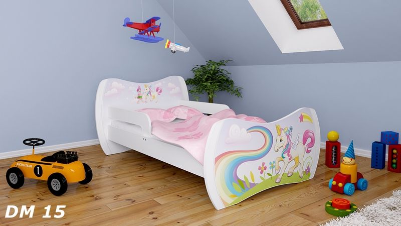 Dětská postel Dream Bílá vzor 15 140x70 - obrázek 1