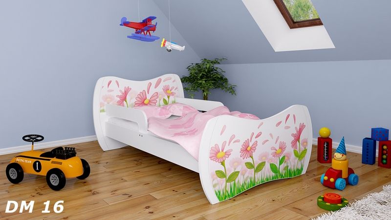 Dětská postel Dream Bílá vzor 16 140x70 - obrázek 1