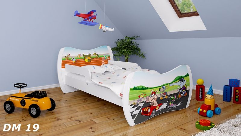 Dětská postel Dream Bílá vzor 19 140x70 - obrázek 1