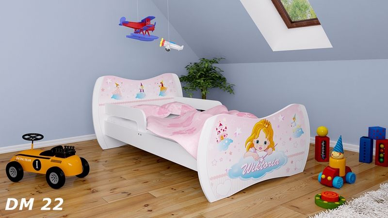 Dětská postel Dream Bílá vzor 22 140x70 - obrázek 1