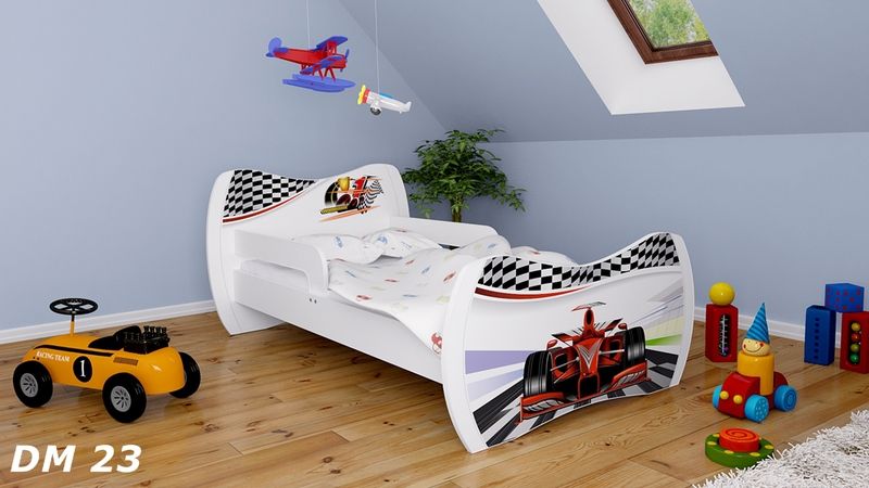 Dětská postel Dream Bílá vzor 23 140x70 - obrázek 1