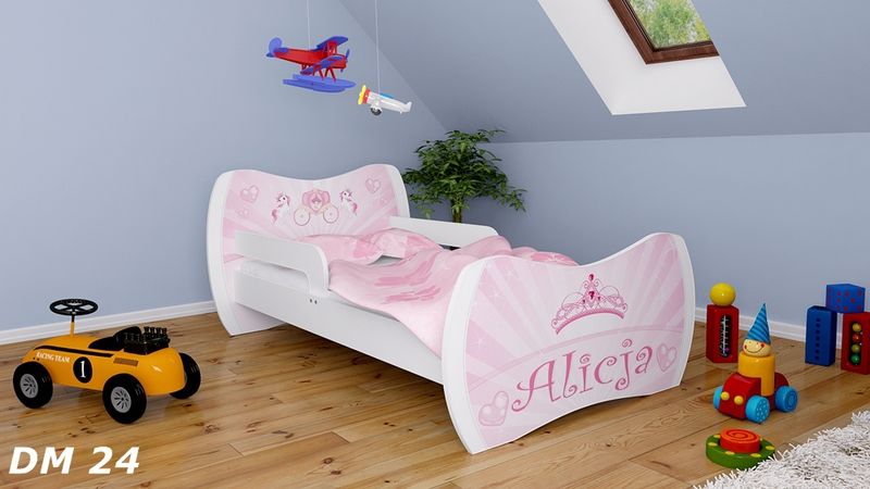 Dětská postel Dream Bílá vzor 24 140x70 - obrázek 1