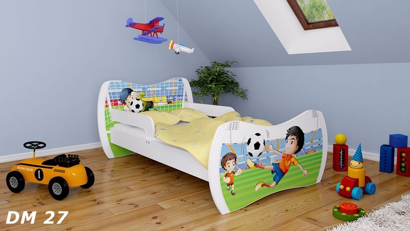 Dětská postel Dream Bílá vzor 27 140x70 - obrázek 1