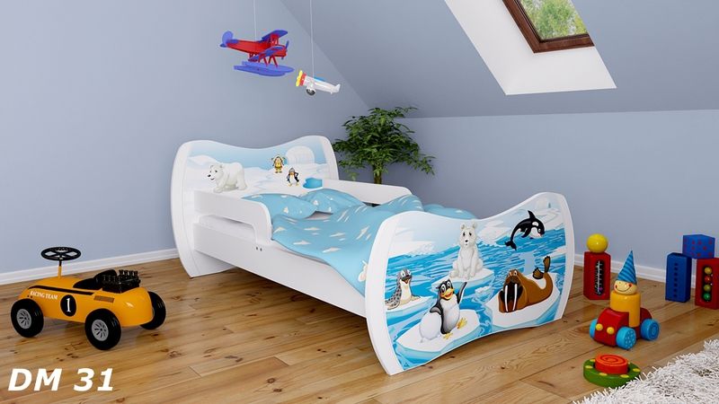 Dětská postel Dream Bílá vzor 31 140x70 - obrázek 1