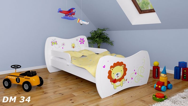 Dětská postel Dream Bílá vzor 34 140x70 - obrázek 1