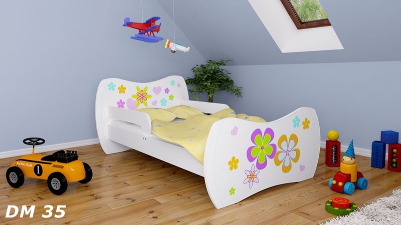 Dětská postel Dream Bílá vzor 35 140x70 - obrázek 1