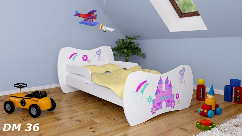 Dětská postel Dream Bílá vzor 36 140x70 - obrázek 1