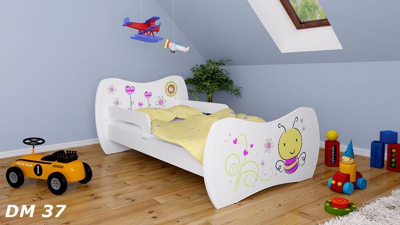 Dětská postel Dream Bílá vzor 37 140x70 - obrázek 1